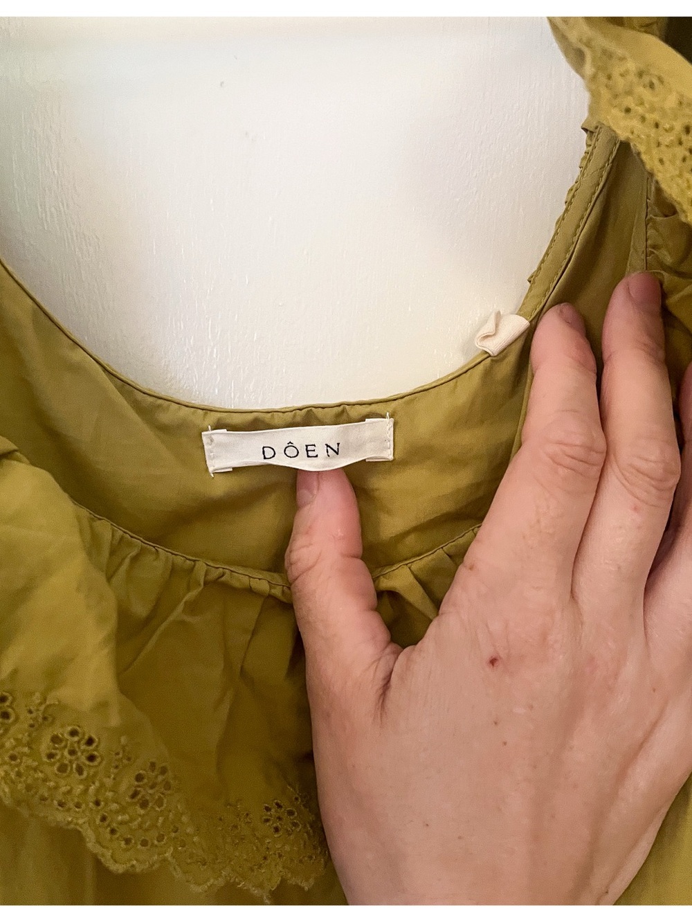 Doen Olive Green Ruffle Maxi Dress - Picture 3 of 6